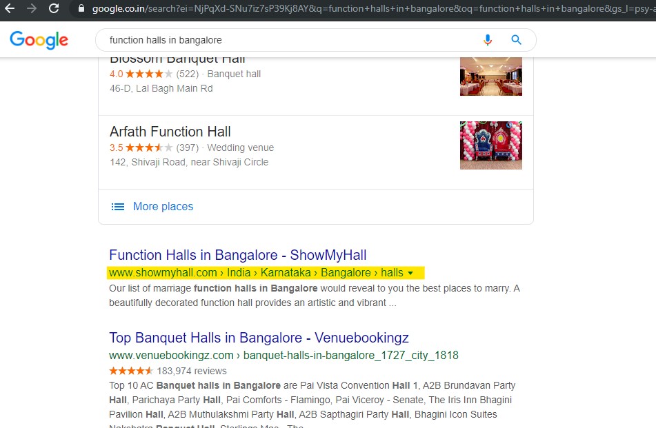 function halls in bangalore