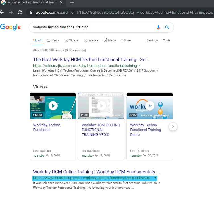 workday techno functional training